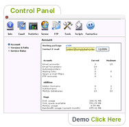 Click to see a demo of our advanced control panel